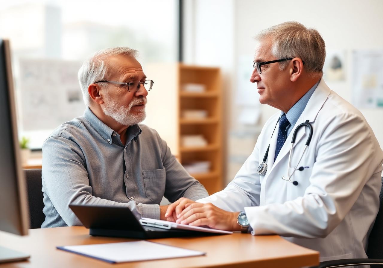 Cardiologist consulting with patient
